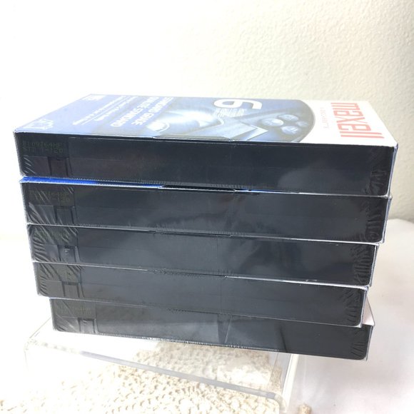 Lot of 5 Maxell 6 Hour T-120 blank VHS NWT - Picture 6 of 9